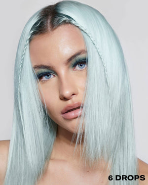 Aqua Hair Dye using 6 drops of DROP IT