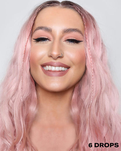 Pink Hair Dye using 6 drops of DROP IT