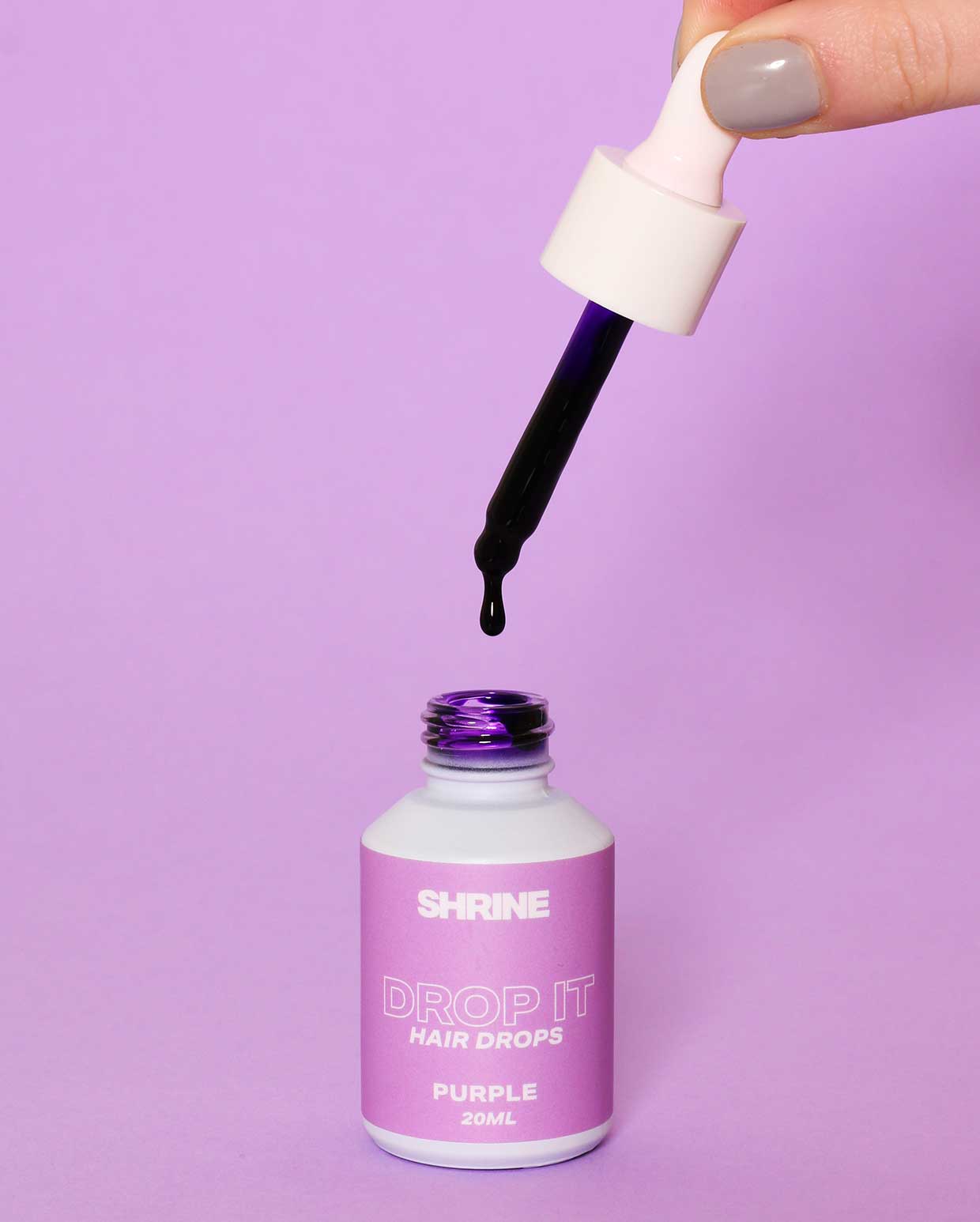 Purple Hair Dye Dropper